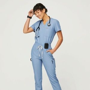 FIGS HEATHER INDIGO scrub top